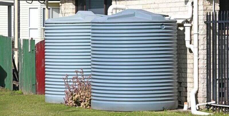 Backyard rainwater tanks