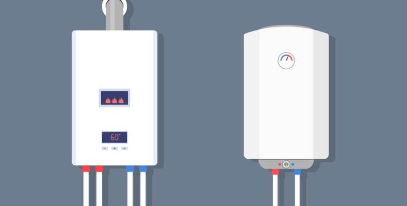 gas boiler and electric water heater